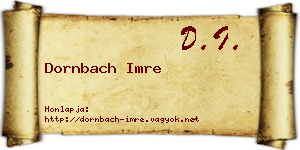 Dornbach Imre névjegykártya